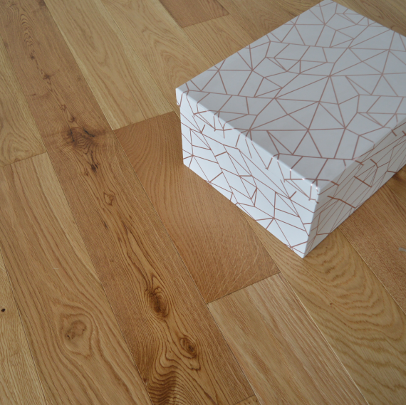 Franco Engineered Natural Oak Brushed and Lacquered 125mm x 10/2mm Wood Flooring
