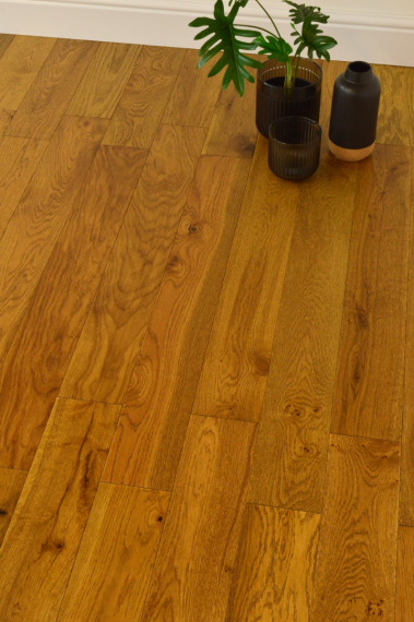 Stainton Engineered Golden Oak Brushed and Lacquered 110mm x 14/3mm Wood Flooring