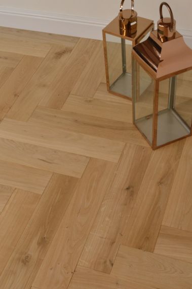Rydal Engineered Natural Oak Unfinished 120mm x 15/3mm Parquet Wood Flooring
