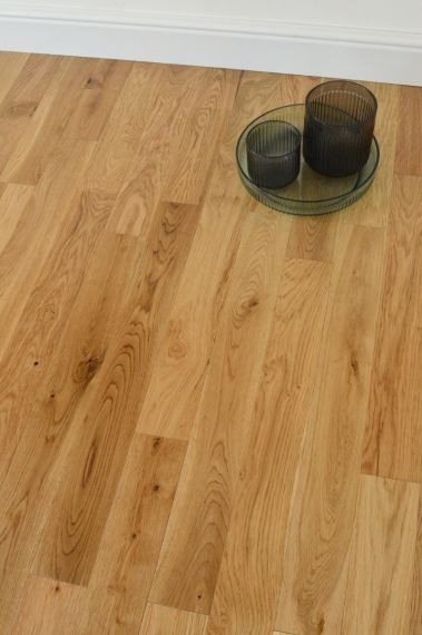 Eamont Engineered Natural Oak Lacquered 90mm x 10/2mm Wood Flooring
