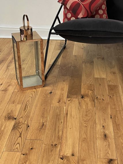 Longford Solid Natural Oak Brushed and Oiled 90mm x 18mm Wood Flooring