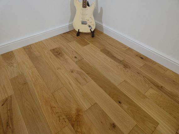 Bolham Engineered Natural Oak Brushed and Oiled 125mm x 14/3mm Wood Flooring