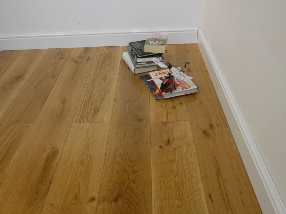 Asker Engineered Natural Oak Lacquered 190mm x 20/6mm Wood Flooring