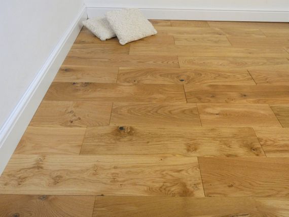 Nar Solid Natural Oak Brushed & Lacquered 180mm X 18mm Wood Flooring
