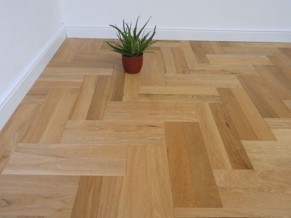 Seaton Engineered Natural Oak Brushed and Oiled 90mm x 15/3mm Parquet Wood Flooring