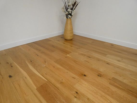 Clanfield Engineered Natural Oak Lacquered Click Lok 165mm x 10/1.2mm Wood Flooring