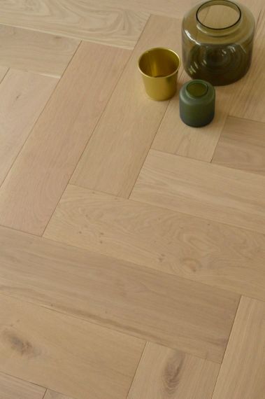 Peckman Engineered Natural Oak Invisible Lacquered Click Lok 150mm x 14/3mm Parquet Wood Flooring