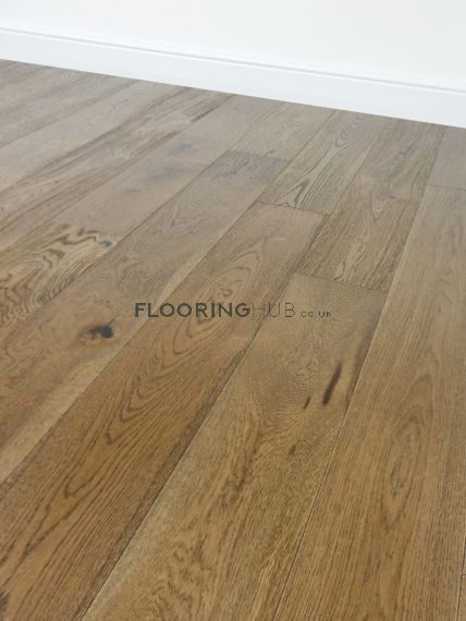 Colley Engineered Smoked Oak Brushed and Lacquered 180mm x 15/4mm Wood Flooring