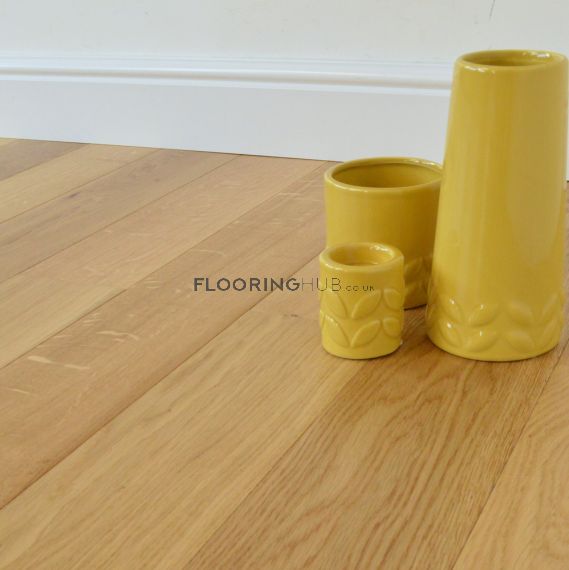 Abinger Engineered Natural Oak Lacquered Click Lok 127mm x 15/3mm Wood Flooring