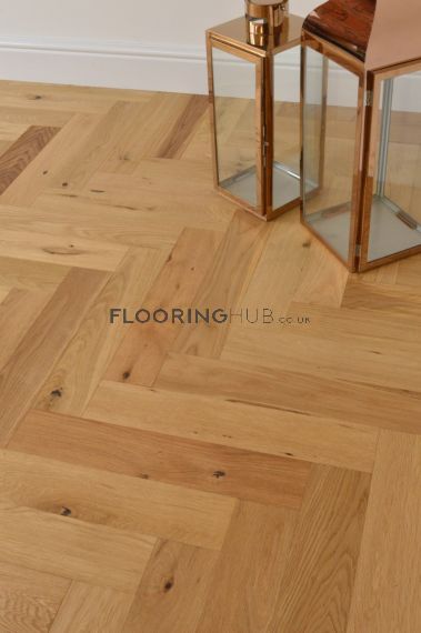 Port Engineered Natural Oak Brushed and Oiled 85mm x 10/2mm Parquet Wood Flooring