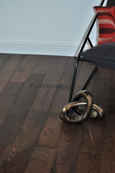 Heachem Engineered Coffee Oak Brushed and Lacquered 120mm x 18/5mm Wood Flooring