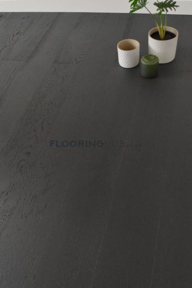 Fynn Engineered Black Oak Brushed and Lacquered Click Lok 165mm x 10/1.2mm Wood Flooring