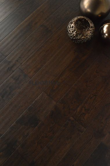 Lamorna Solid Antique Coffee Oak Handscraped 125mm X 18mm Wood Flooring