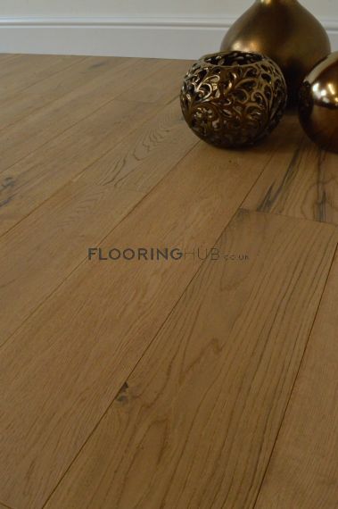 Newleycombe Solid Smoked Oak Brushed & White Oiled 150mm x 18mm Wood Flooring