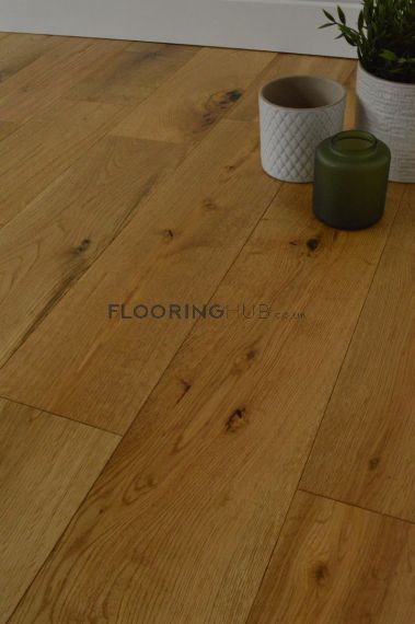 Newton Solid Natural Oak Brushed & Lacquered 150mm x 18mm Wood Flooring
