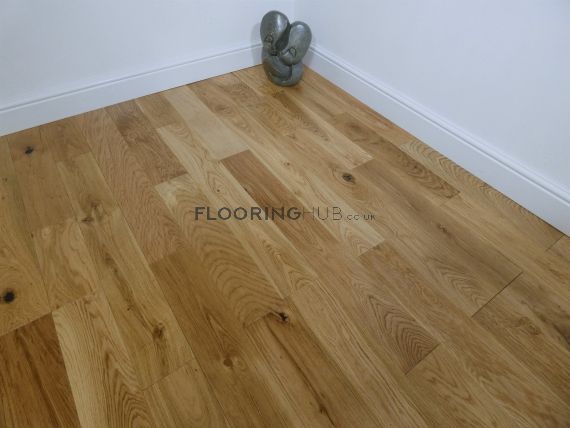 Bollin Engineered Natural Oak Lacquered 125mm x 14/3mm Wood Flooring