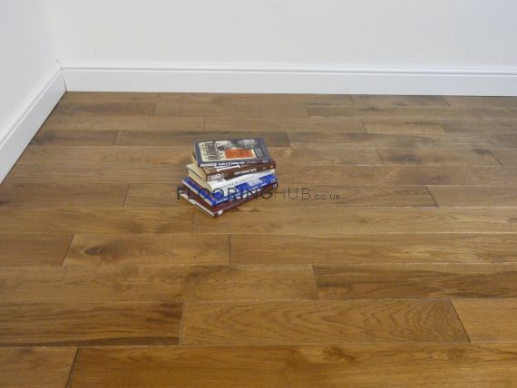 Kinder Solid Smoked Oak Brushed & Matt Lacquered 123mm x 15mm Wood Flooring
