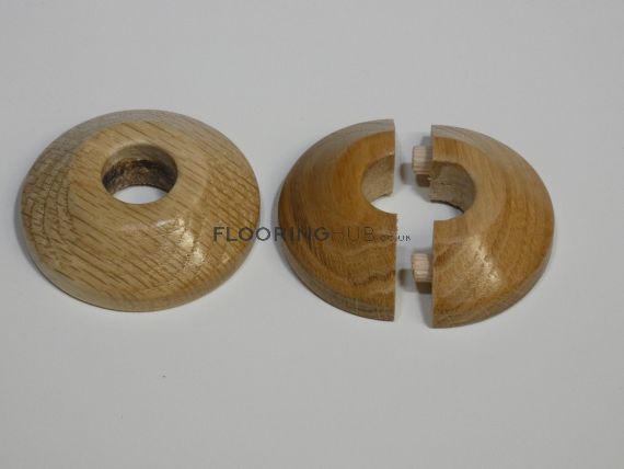 Solid Oak Pipe Covers for 15mm Radiator Pipes To Complement Natural Oak Flooring