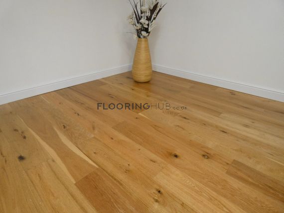 Clanfield Engineered Natural Oak Lacquered Click Lok 165mm x 10/1.2mm Wood Flooring