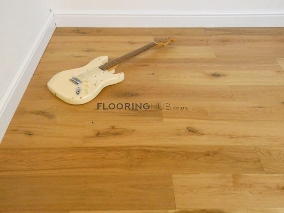 Finham Engineered Natural Oak Brushed and Lacquered Click Lok 165mm x 10/1.2mm Wood Flooring