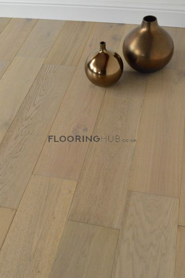 Risegate Engineered Silver Grey Oak Brushed and Lacquered 180mm x 14/2mm Wood Flooring