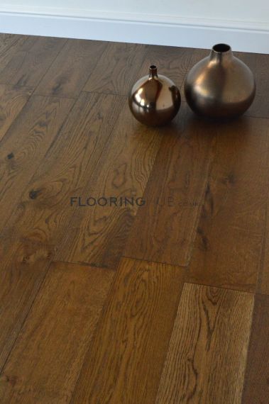 Rosemorran Engineered Coffee Oak Brushed and Lacquered 180mm x 14/2mm Wood Flooring
