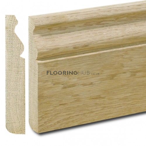 Yewdale Solid Oak 120mm x 20mm Unfinished Skirting Board
