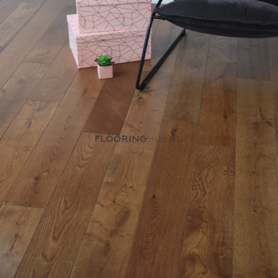 Alne Engineered Coffee Oak Lacquered 150mm x 14/3mm Wood Flooring