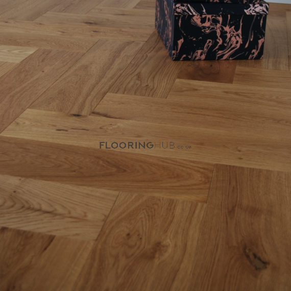 Tame Engineered Natural Oak Brushed and Lacquered Click Lok 150mm x 14/3mm Parquet Wood Flooring